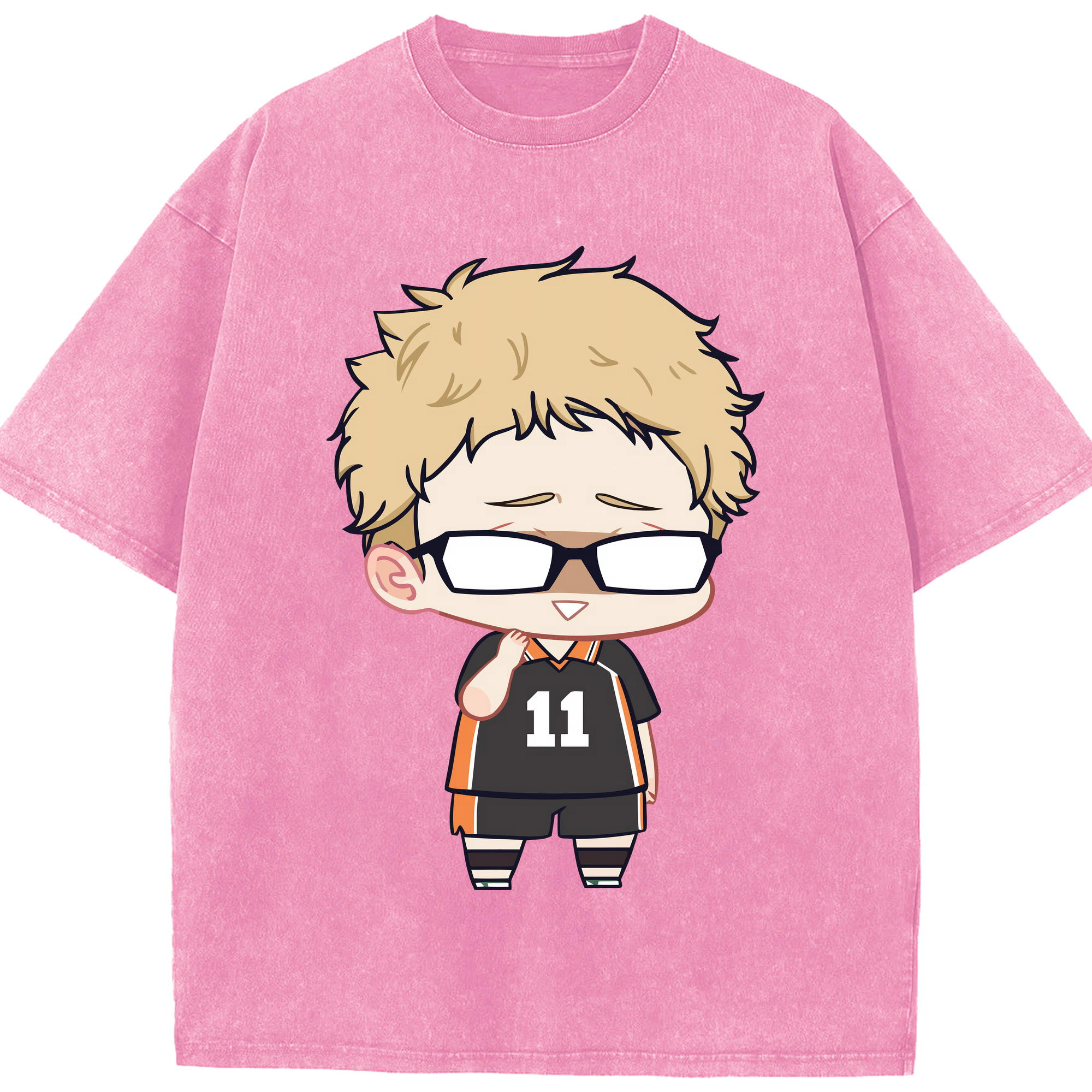 （画像用） ハイキュー!! Haikyu!! 綿100% ヴィンテージ風 半袖Tシャツ（フロントプリント）